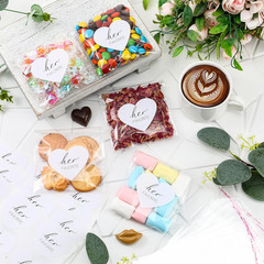 200 Set His Her Favorite Stickers Candy Bags Wedding Favor Stickers 4X6 Inches C