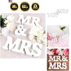 Luxurious Mr & Mrs Wooden Wedding Signs – Perfect for Romantic Occasions