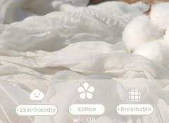 FEXIA White Gauze Cheesecloth Table Runner Spring 1 Pack-10FT, Ivory
