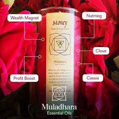 Aloha Bay Premium Scented Hand Made Chakra Energy Jar 11 Oz Jar Muladhara Yoga