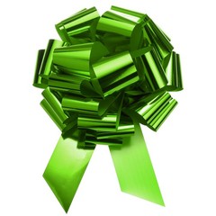 18 Inch Extra Giant Large Pull Bow Christmas Metallic Ribbon Lawn Green