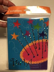HALLMARK STATIONERY PARTY 12 COUNT Lot Of 2 INVITATIONS WITH CAKE ON FRONT New