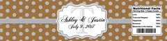 Kraft Paper Silver Glitter Dots Monogram Wedding Anniversary Water Bottle Labels