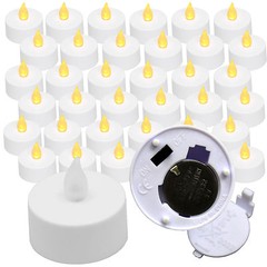 NEW 36 amber FLICKER LIGHT FLAMELESS LED TEALIGHT TEA CANDLES