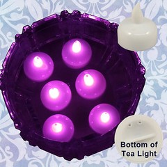 NEW 18 Pink Led Floating Floral Tea Light Candle for Wedding Centerpiece Decor