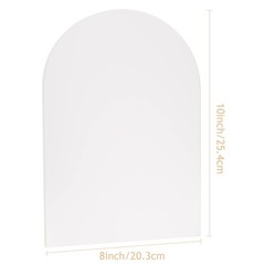 10 PCS 8×10 Inch Frosted Arch Acrylic Blank Sign Sheet 1/8 Inch Thick Wedding