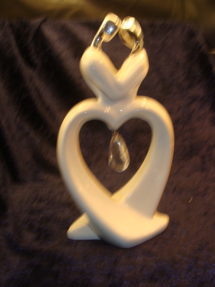 PORCELAIN WEDDING CAKE TOPPER ~ 8.25” ~Most Elegant ~ Excellent Condition ~