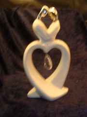PORCELAIN WEDDING CAKE TOPPER ~ 8.25” ~Most Elegant ~ Excellent Condition ~
