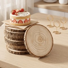 10 PCS 9-10 Inch Large Wood Slices Natural Wooden Circles Wedding Centerpieces