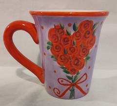 Certified International Tim Coffey Valentine Heart of Roses Mug – 12 oz. – EUC