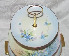 Custom Three Tier Tea Party Cake Stand Made With Vintage Hand Painted Plates