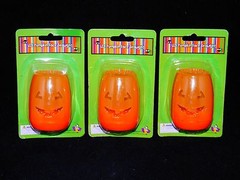 3 pc set Orange Halloween Jack-O-Lantern LED Tea Pumpkin Battery Light – NIP