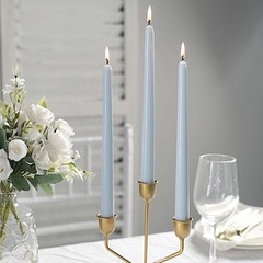 12 Dusty Blue Premium 10″ Taper Candles Unscented Dinner Party Wedding
