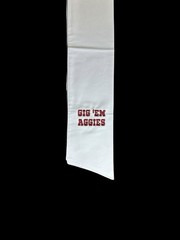 Texas A&M University Cotton Wreath Sash (2 Logos) 35k Stitch