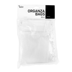 White Organza Favor Bags 5.5×3.75 Inches 50-Pack Wedding Birthday Party Supplies