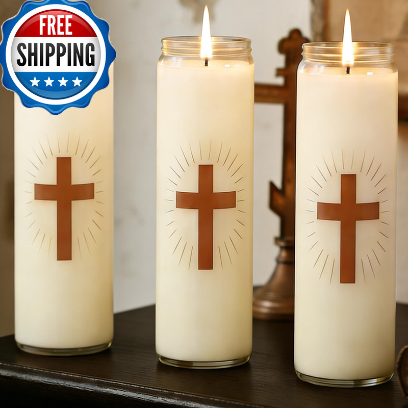 Mosroad 3 Packs Natural Soy Prayer Candles – 9 Day Devotional Candles In Glass