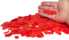 RED CONFETTI DOTS Tissue Paper Circles Party Decor Magic Trick Cannon Snowstorm