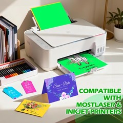 80 Sheets 8.5″ X 11″ Colored Cardstock, 80 8.5 X11in 80p, Assorted Colors
