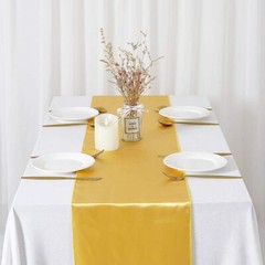 10 Pcs Satin Table Runner Wedding Banquet Decoration (12″X108″) Tablecloth Party