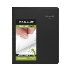 AT-A-GLANCE 2026 Planner, Monthly, 15-Month, 9″ x 11″, Large, Black (702600526)