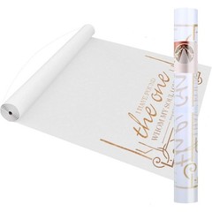White Wedding Aisle Runner Non-Woven Carpet W/ U-Shaped Nails 3×50 Feet New