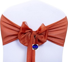 MDS® Pack of 10 Chiffon Chair Sashes Bows Wedding Events Supplies Decorations