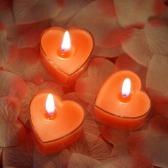 12 pcs 2″ Red Heart Votive Tealight Candles Wedding Party Centerpieces Supplies