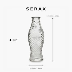 Serax Glass Water Pitcher Fish Fish Glassware By Paola Navone Wine Carafe