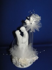 New Vintage Wilton «Splendid» Wedding CakeTop, white porcelain 117-506