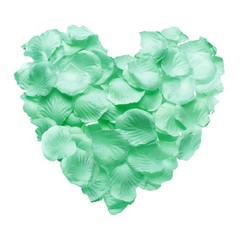 500pcs Artificial Rose Petals Fake Silk Flower Petals for Wedding, Mint Green