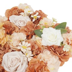 12 Pack Flower Wall Panels Caramel Champagne Silk Plastic Wedding Party Backdrop