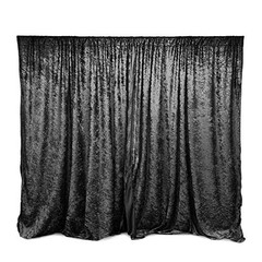 10 feet x 10 feet Lush Velvet Backdrop Drapes 60″W x 120″L (Pack of 2) Black