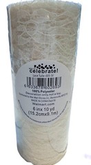 Ivory Floral Lace TULLE Fabric 6”x 10 Yd Roll Wedding Craft Decor Many Available