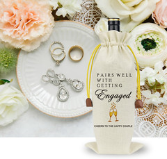 Wedding Wine Bag Engagement Gifts for New Couples, Mr and Mrs Marriage Wedding G