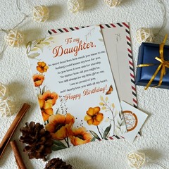Birthday Card for Daughter, Happy Birthday Wishes for Daughter Greeting Card …