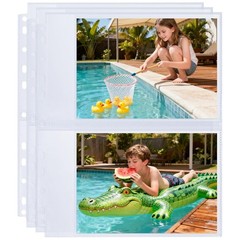 30 Pack 5×7 Photo Album Refill Pages for 3 Ring Binder,Ultra-Clear Photo Slee…