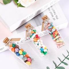 Eclaro 24 pieces of 50ml mini glass bottles with cork stoppers – 50ml, Clear