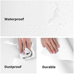Meking 39.37×78.74 inch PVC Backdrop, Matte White Background for Photography …