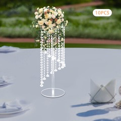 10 Pcs Acrylic Vase Stands Party Wedding Crystal Centerpiece Table Decoration