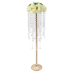 10pcs Crystal Table Centerpieces Gold Flower Stand Wedding Party Rack Decor