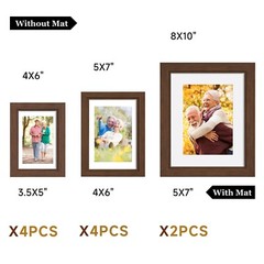 Picture Frames Set of 10, Collage Picture Frames for 8×10, 5×7, 4×6 Photos Re…