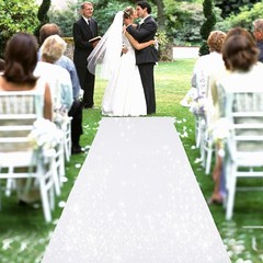 Wedding Aisle Runner White Sequin Carpet Runner for Party Sparkly Rug Indoor Out