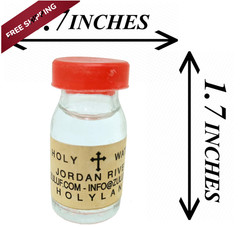 Holy Water From The Jordan River In 1 7/8 Inch Glass Vial 10 Ounces, Multi