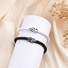 Matching Bracelets for Couples Anniversary Couple Gift Soulmate(White & Black)