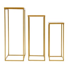 3PCS Flower Holders Rectangular Flower Stand Geometric Floral Display Holder