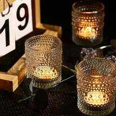 12-Pack Clear Glass Votive Candle Holders for Weddings & Parties