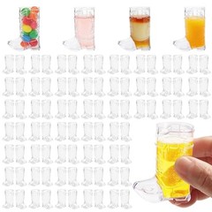Pcs Cowboy Boot Shot Glasses, 1 oz Plastic Mini Boot Cups, Western 144 Clear