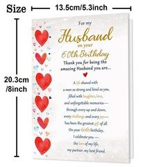 Beixian Funny 60th Birthday Card Gifts for Husband from Wife, Happy 60th Birt…