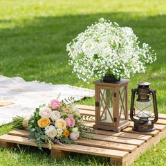 LYLYFAN Babys Breath Artificial Flowers,6 Pcs Gypsophila Faux Flowers for Wed…