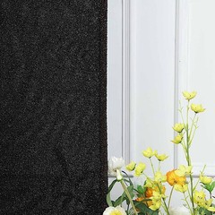 5 ft BLACK Metallic Fitted Spandex Round Top Arch STAND COVER Party Events